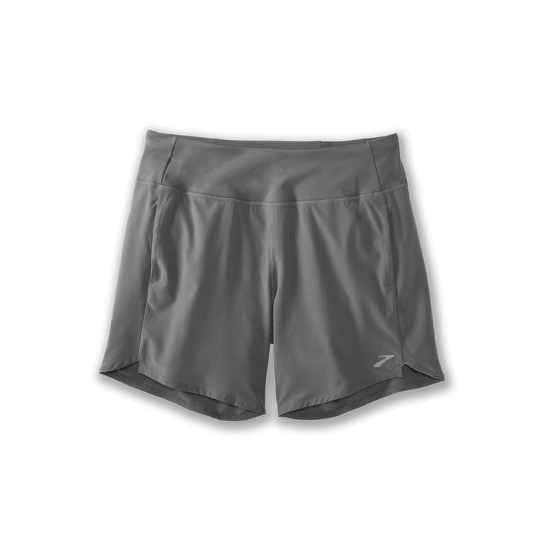 Brooks Chaser 7 Running Shorts - Women's - Steel/grey (60395-XWEQ)